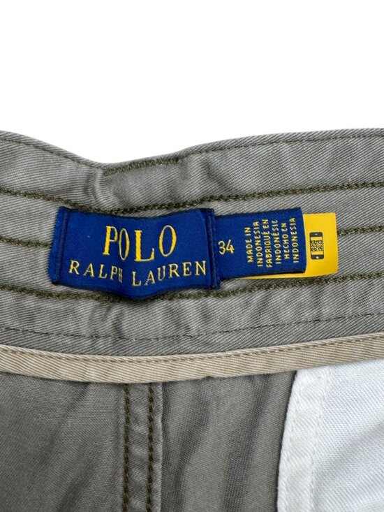 NWT Polo Ralph Lauren Men's Relaxed Fit 8" Cotton Green Cargo Shorts, Size 34 - Picture 5 of 9